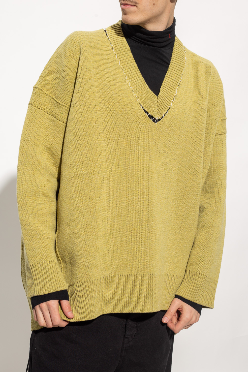 Green Oversize sweater Raf Simons - Anti-odor finish helps keep